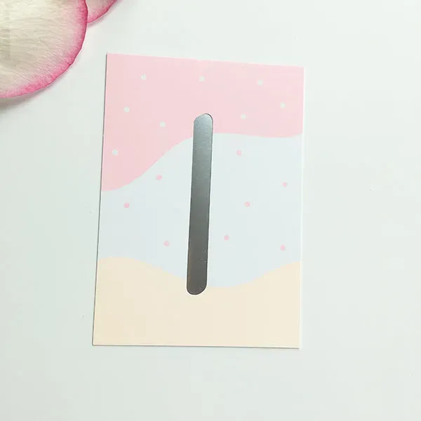 MINTKIND Mini-Kärtchen 1 Zahlenkarte Silber Pastell DIN A7