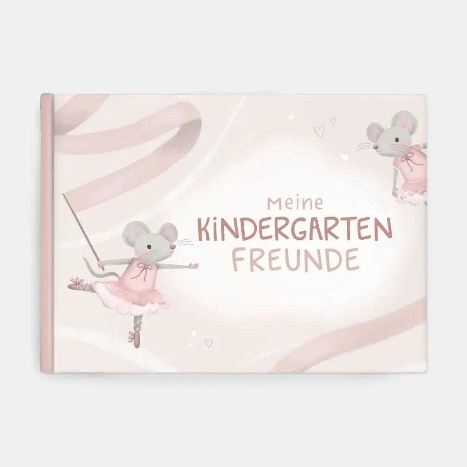 MINTKIND Kindergarten Ballerina Freundebuch 25 Seiten Rosa