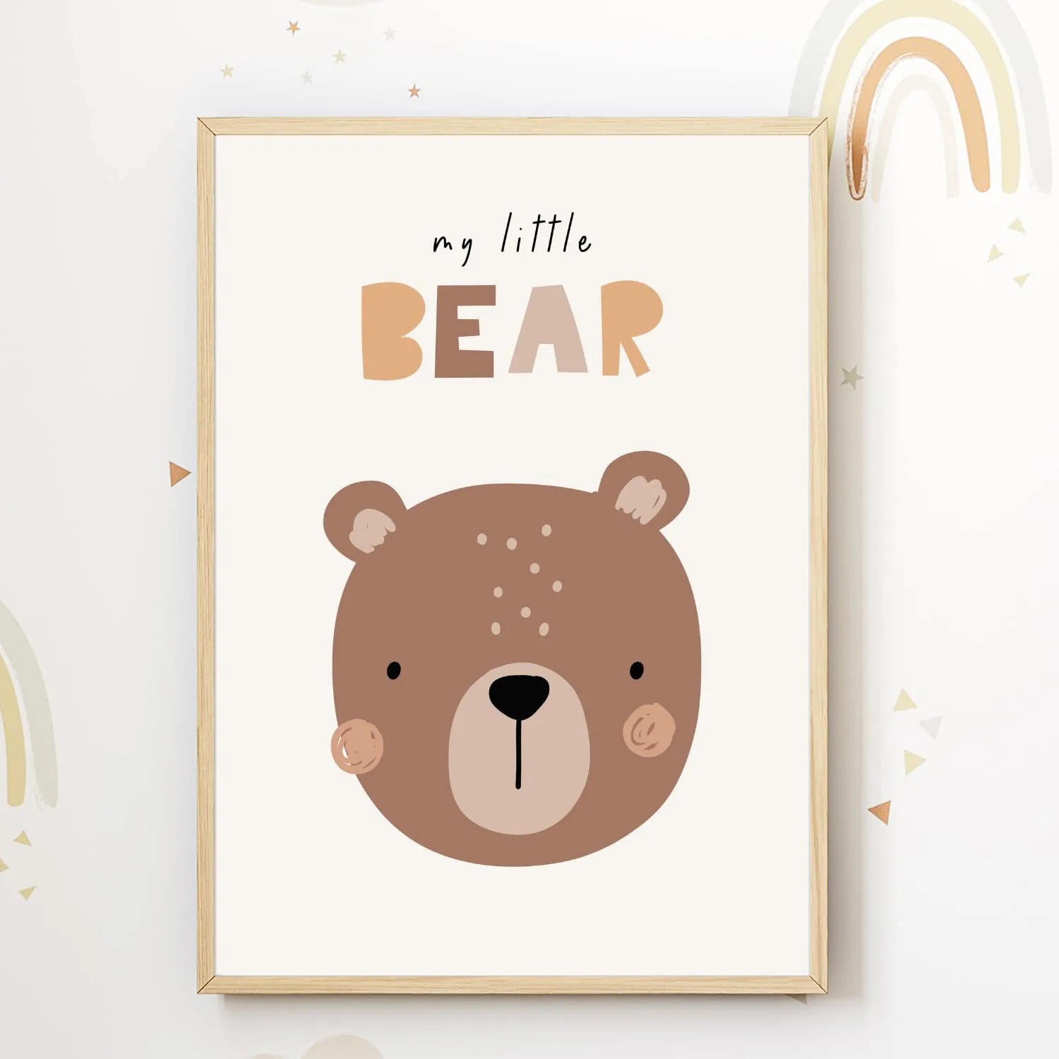 MeinBaby123 Süße Tiere Poster 6er Set A4 Boho