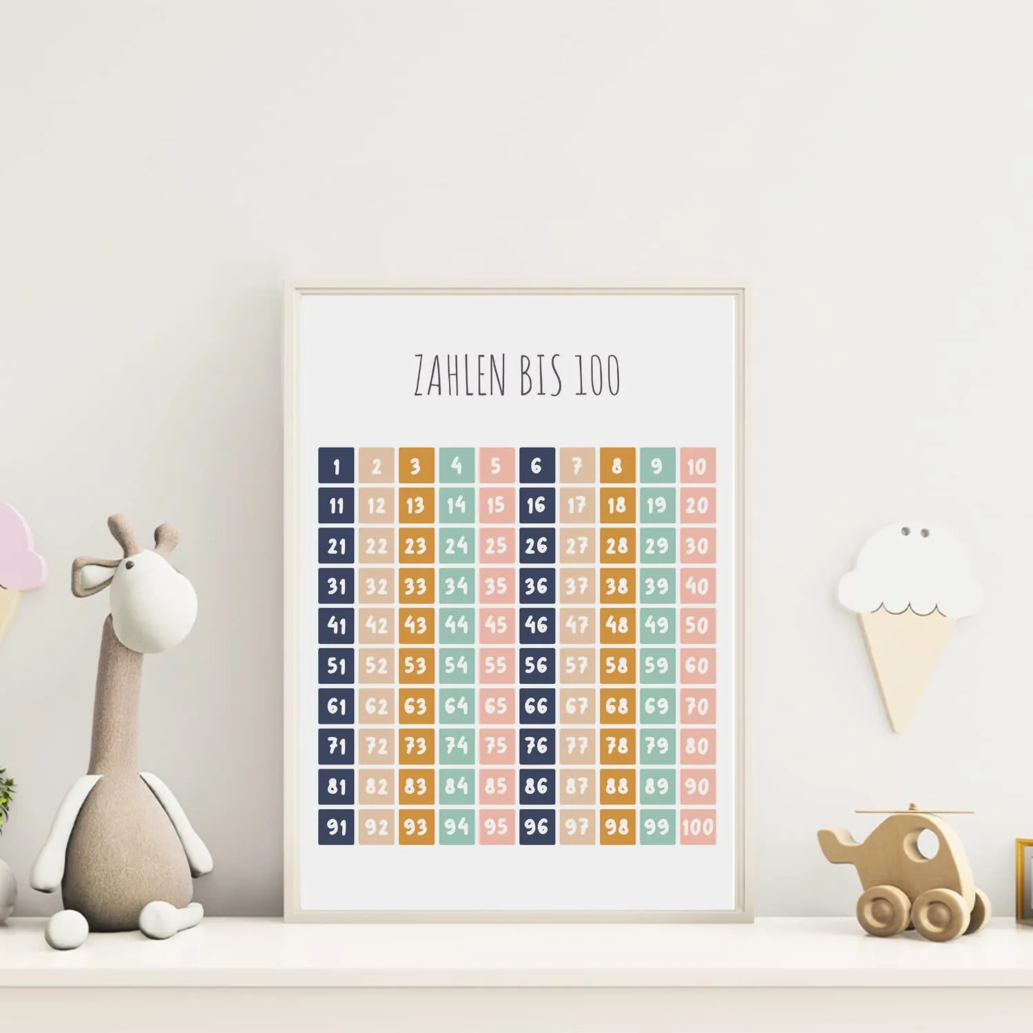 MeinBaby123 Lernposter ABC Zahlen 4er Set A4