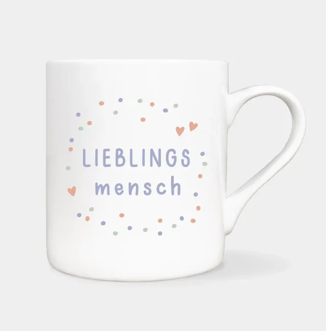 MINTKIND Konfetti Lieblingsmensch Tasse 330 ml Porzellan