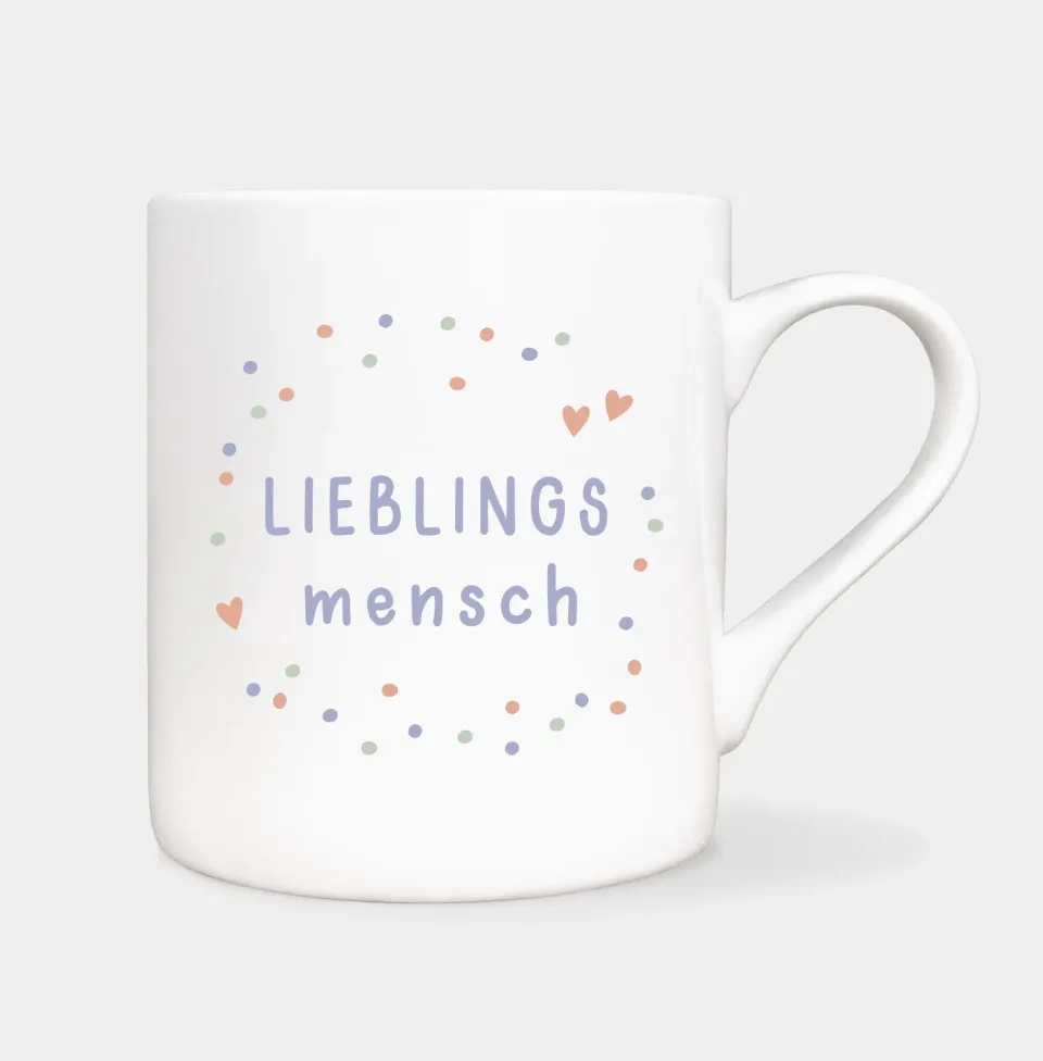 MINTKIND Konfetti Lieblingsmensch Tasse 330 ml Porzellan