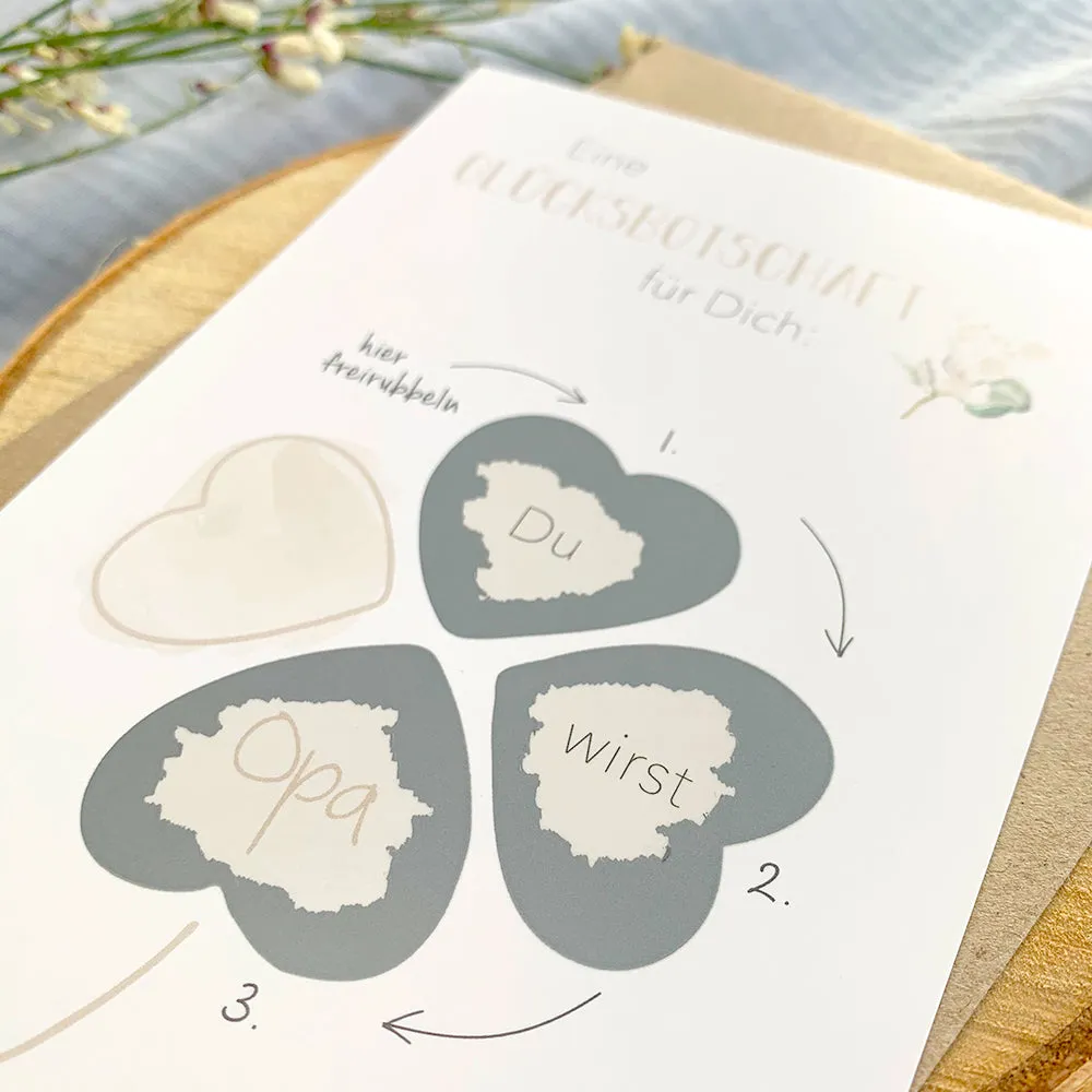 MINTKIND Du wirst Opa Rubbelkarte DIN A6 mit Umschlag