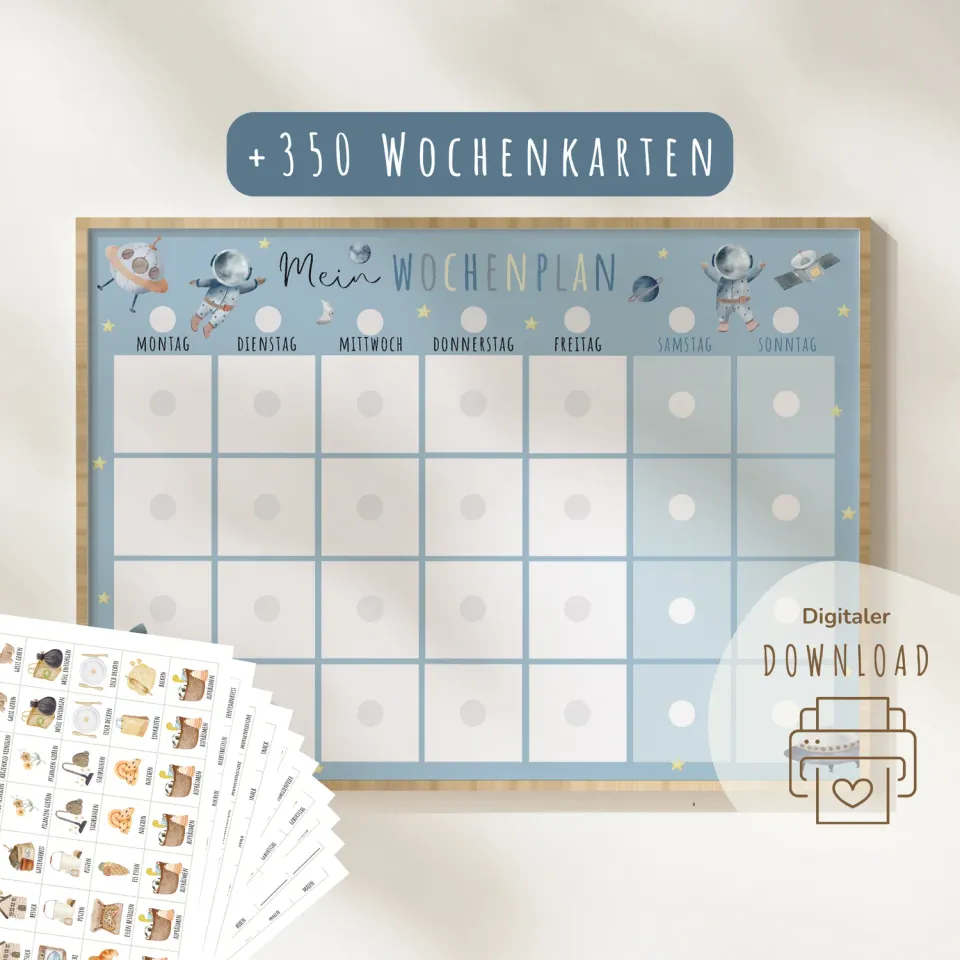 MeinBaby123 Astronauten Wochenplan Kinder PDF