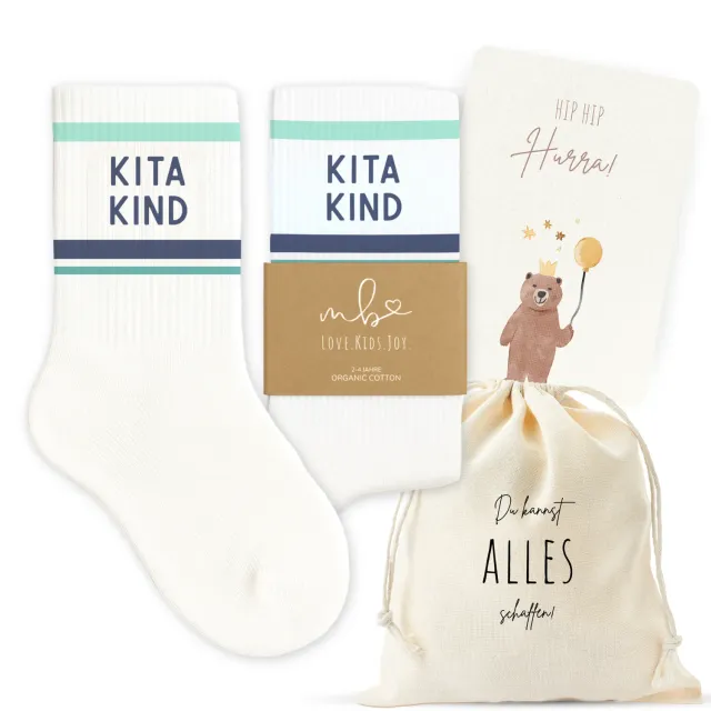 MeinBaby123 Kitakind Socken Blau 2-4 Jahre 1 Paar