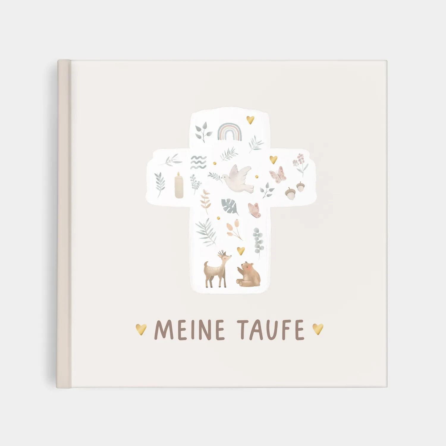 MINTKIND Meine Taufe Erinnerungsbuch Hardcover Goldfolie