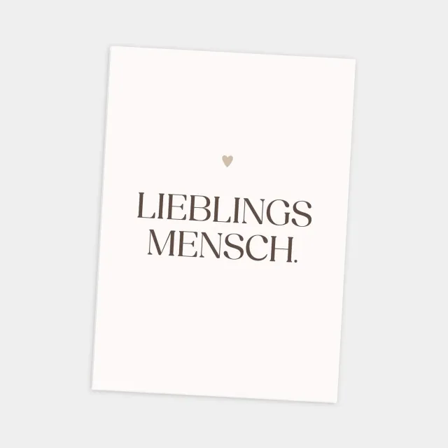 MINTKIND Family Lieblingsmensch Postkarte A6 Herz