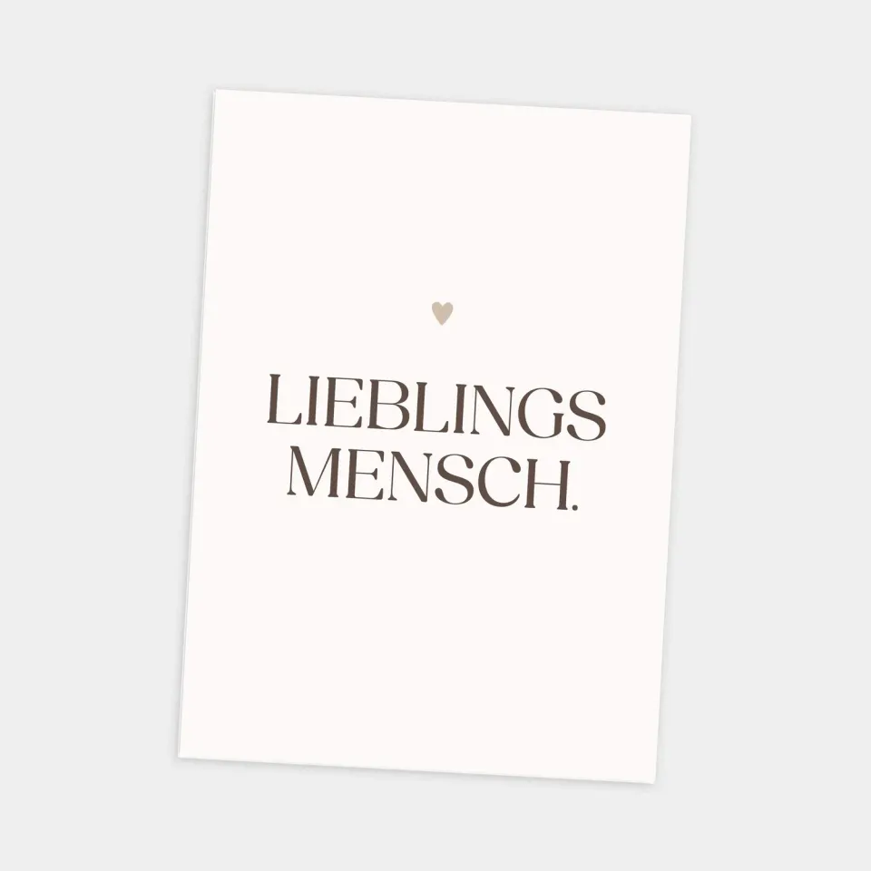 MINTKIND Family Lieblingsmensch Postkarte A6 Herz