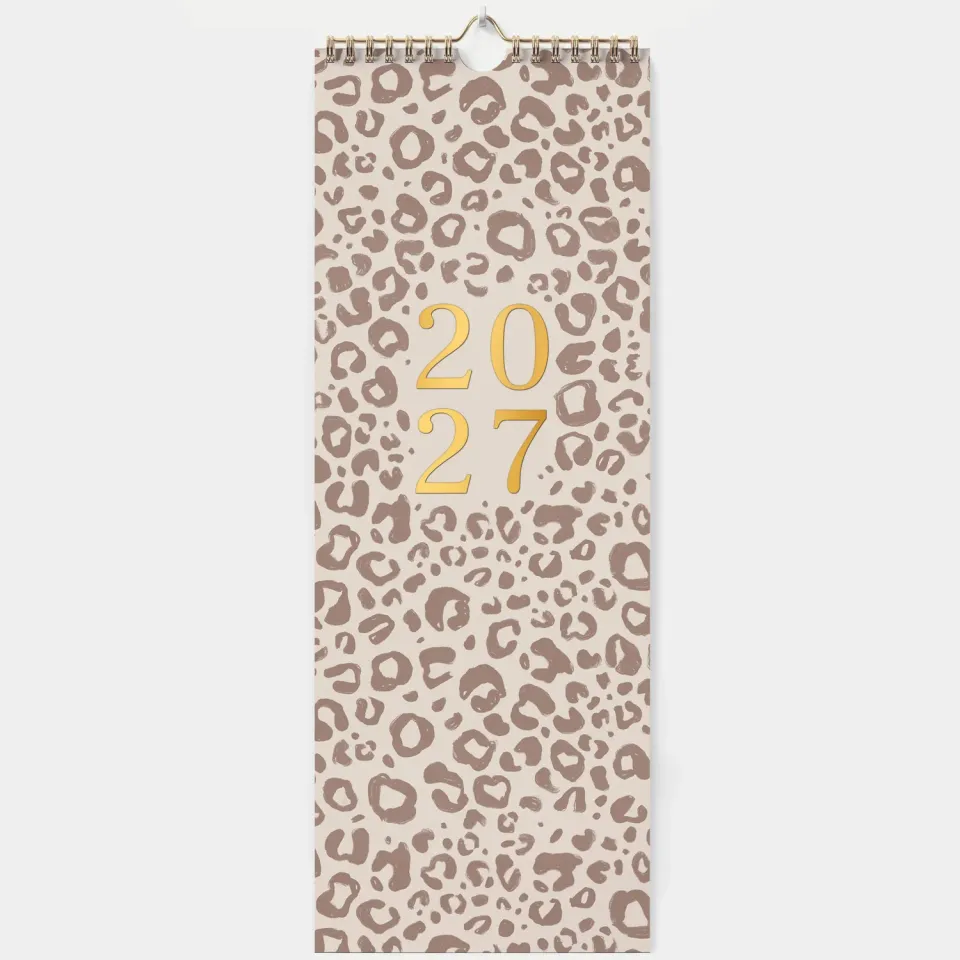 kind of hazel Wandkalender 2027 Leo Spaltenkalender 14,8x40