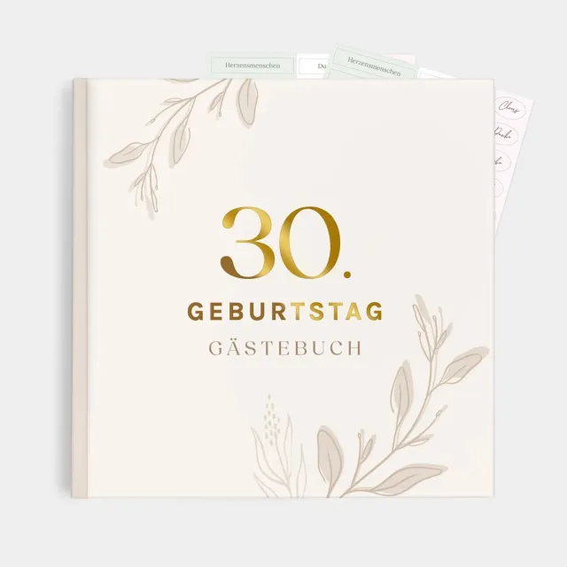 MINTKIND Gästebuch Geburtstag Beige 56 Seiten blanko