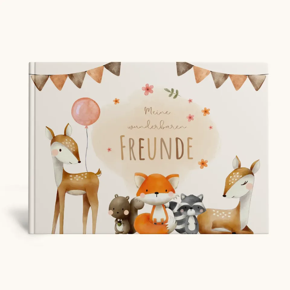 MeinBaby123 Freundebuch Kinder Süße Tiere 76 Seiten