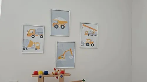 MeinBaby123 Bagger Poster 3er Set A4 matt