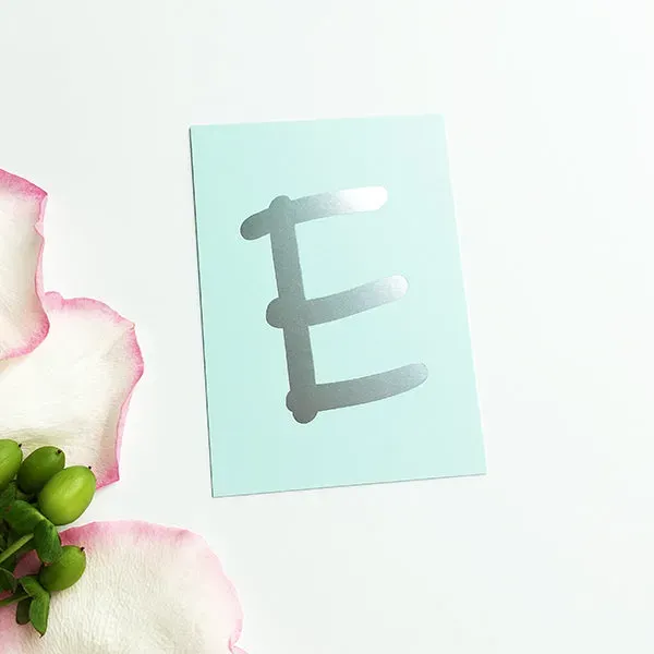 MINTKIND Mini-Kärtchen E Silber Pastell DIN A7