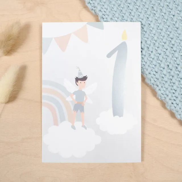 MINTKIND Glückwunschkarte 1 Elf Karte 1. Geburtstag