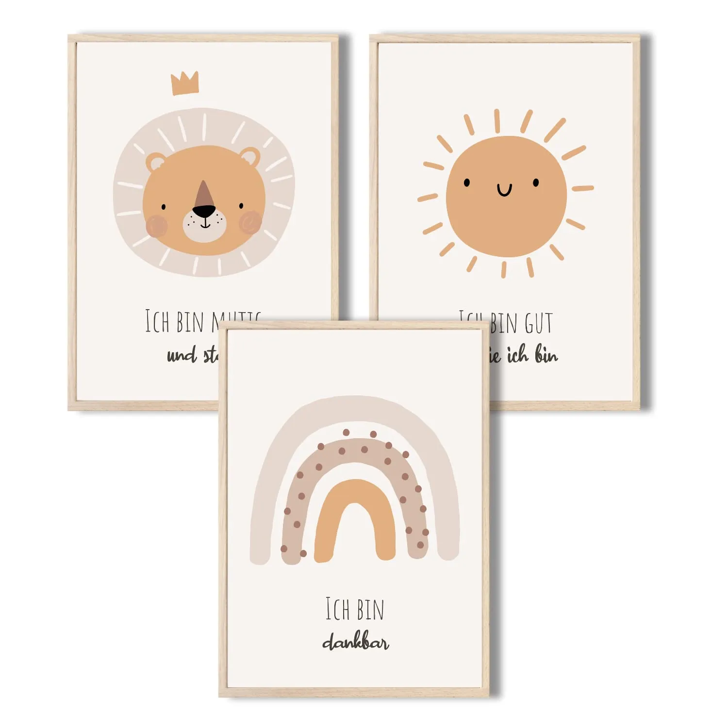MeinBaby123 Affirmationen Poster 3er Set A4 matt