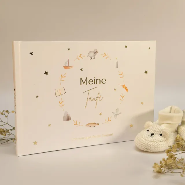 MeinBaby123 Meine Taufe Taufbuch beige 76 Seiten