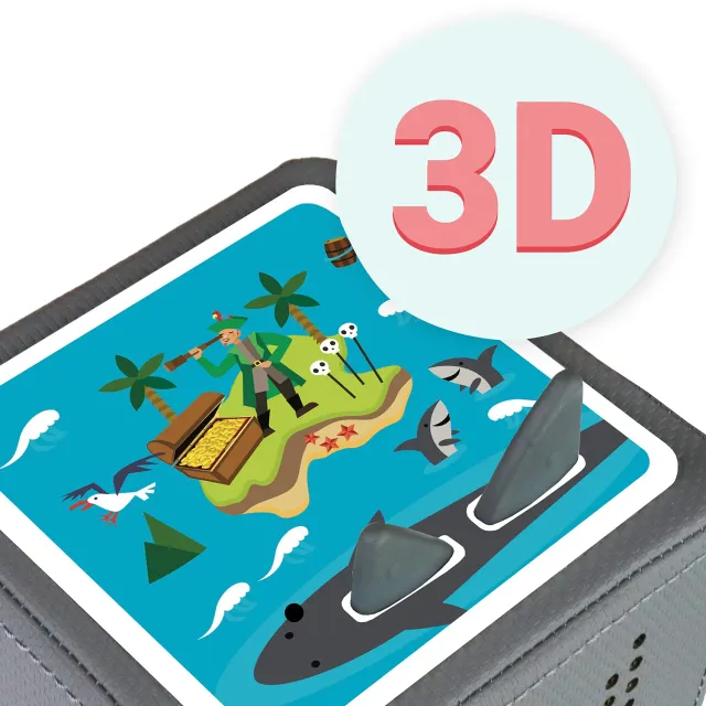 MeinBaby123 Toniebox Hai Piraten Schutzfolie Sticker 3D-Effekt