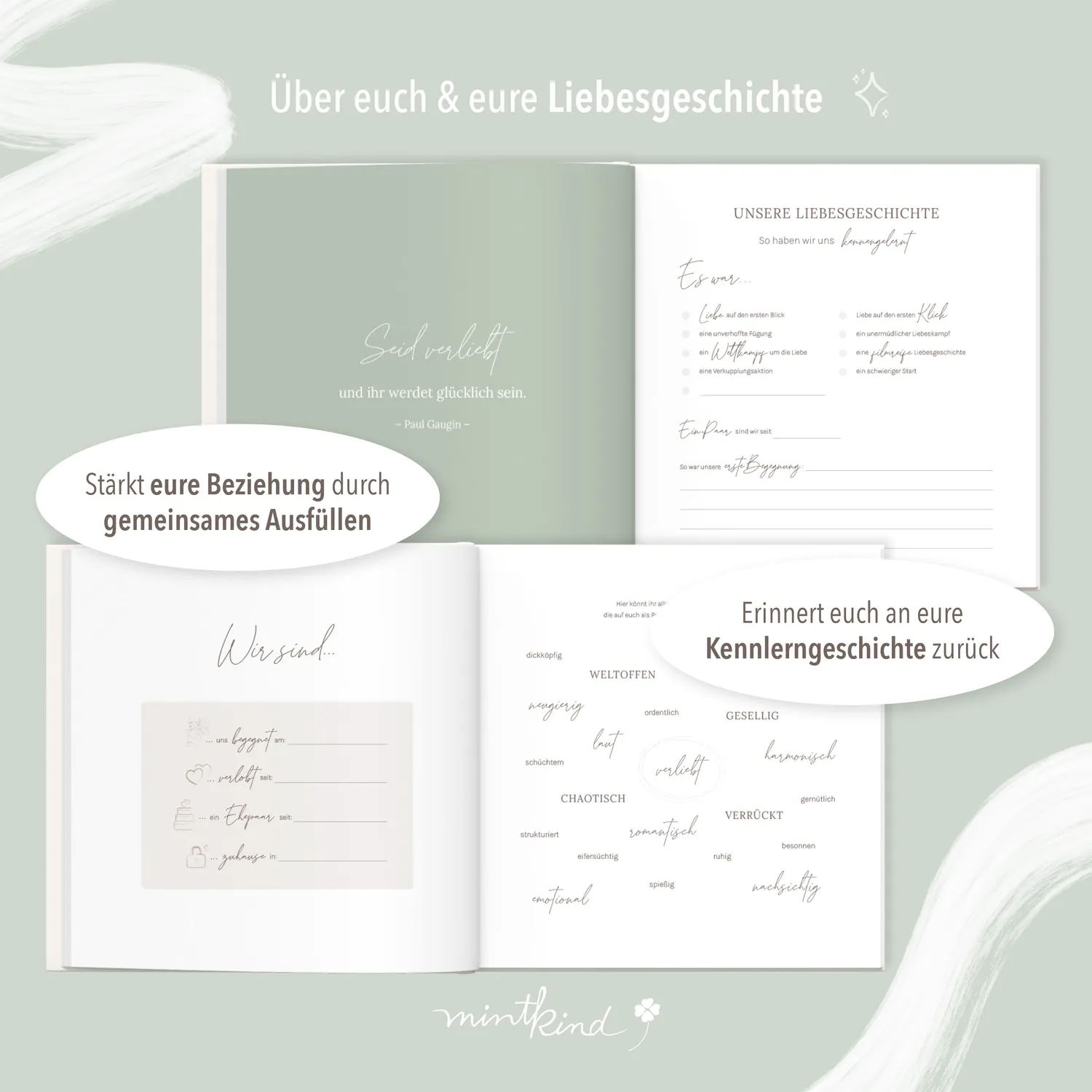 MINTKIND Unser Eheglück Erinnerungsalbum Beige Hochzeit
