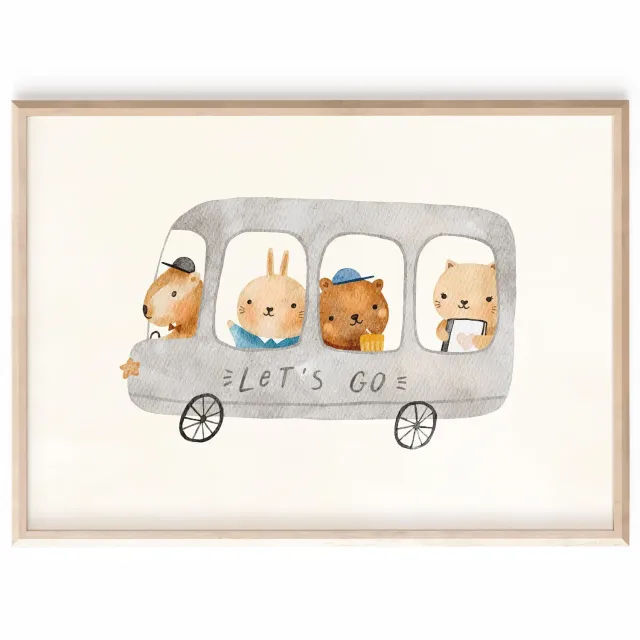 MeinBaby123 Kinderzimmerposter A4 Boho Süße Freunde