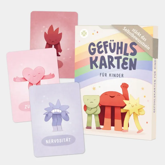 MINTKIND Gefühlkarten für Kinder 5-10 Jahre 30 Karten Set