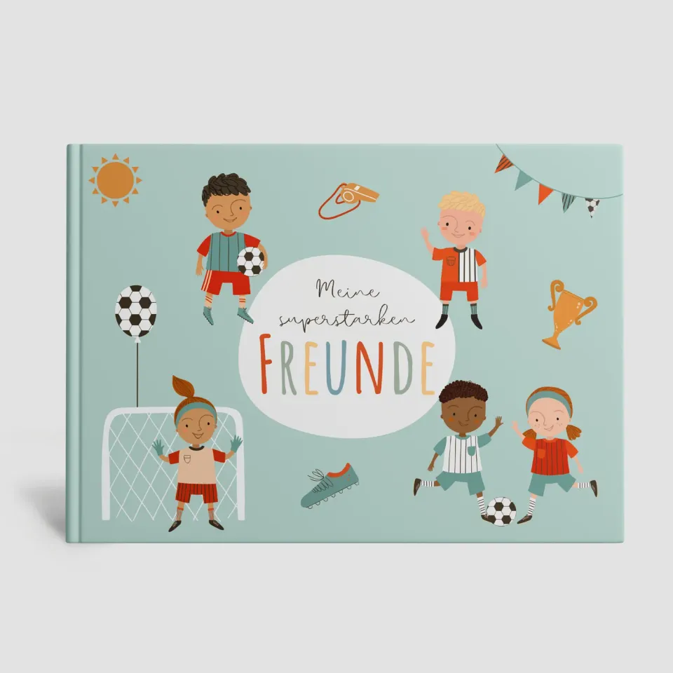 MeinBaby123 Freundebuch Kinder Fußball Hardcover 26 Freunde