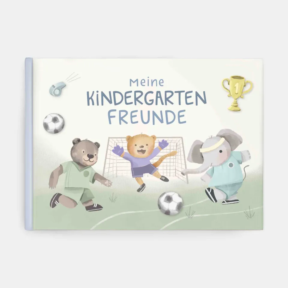 MINTKIND Kindergarten Freundebuch Fußball Hardcover 25 Kicker