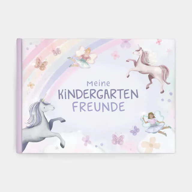 MINTKIND Einhorn Freundebuch Kindergarten Rosa 96 Seiten
