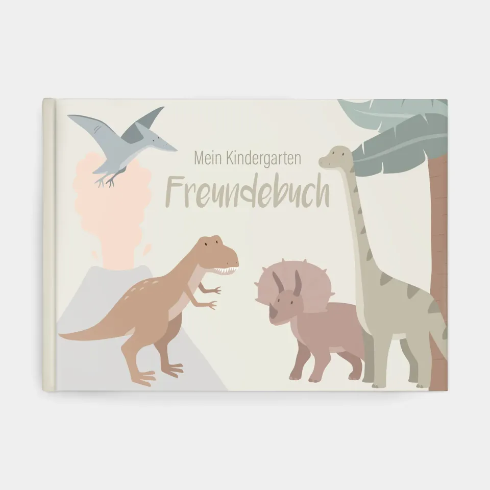 MINTKIND Dino Freundebuch Kindergarten DIN A5 quer