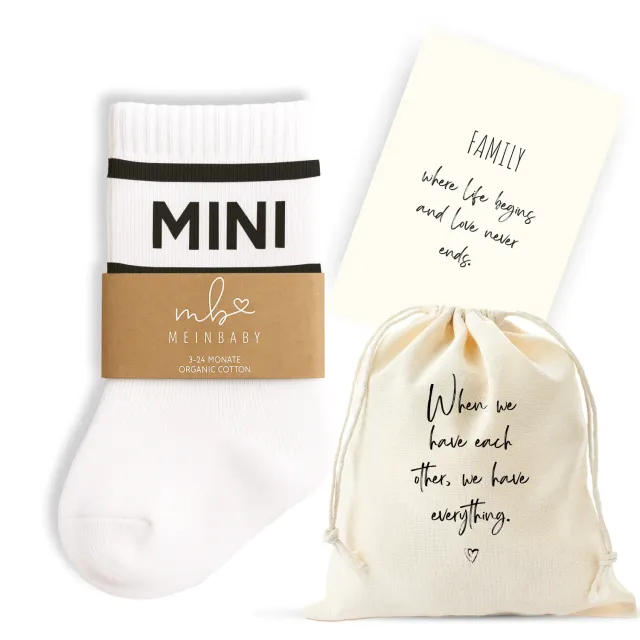 MeinBaby123 Retro-Socken Mini Babysocken 0-24 Monate Bio