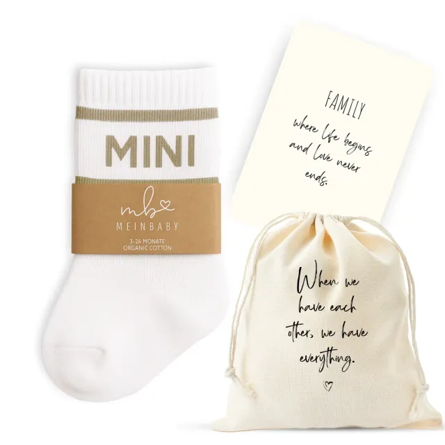 MeinBaby123 Retro-Socken Mini Beige Bio-Baumwolle