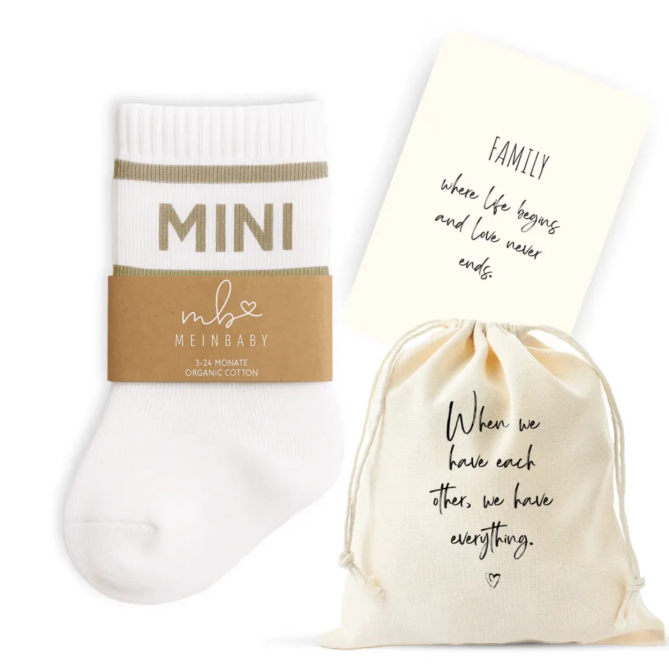 MeinBaby123 Retro-Socken Mini Beige Bio-Baumwolle