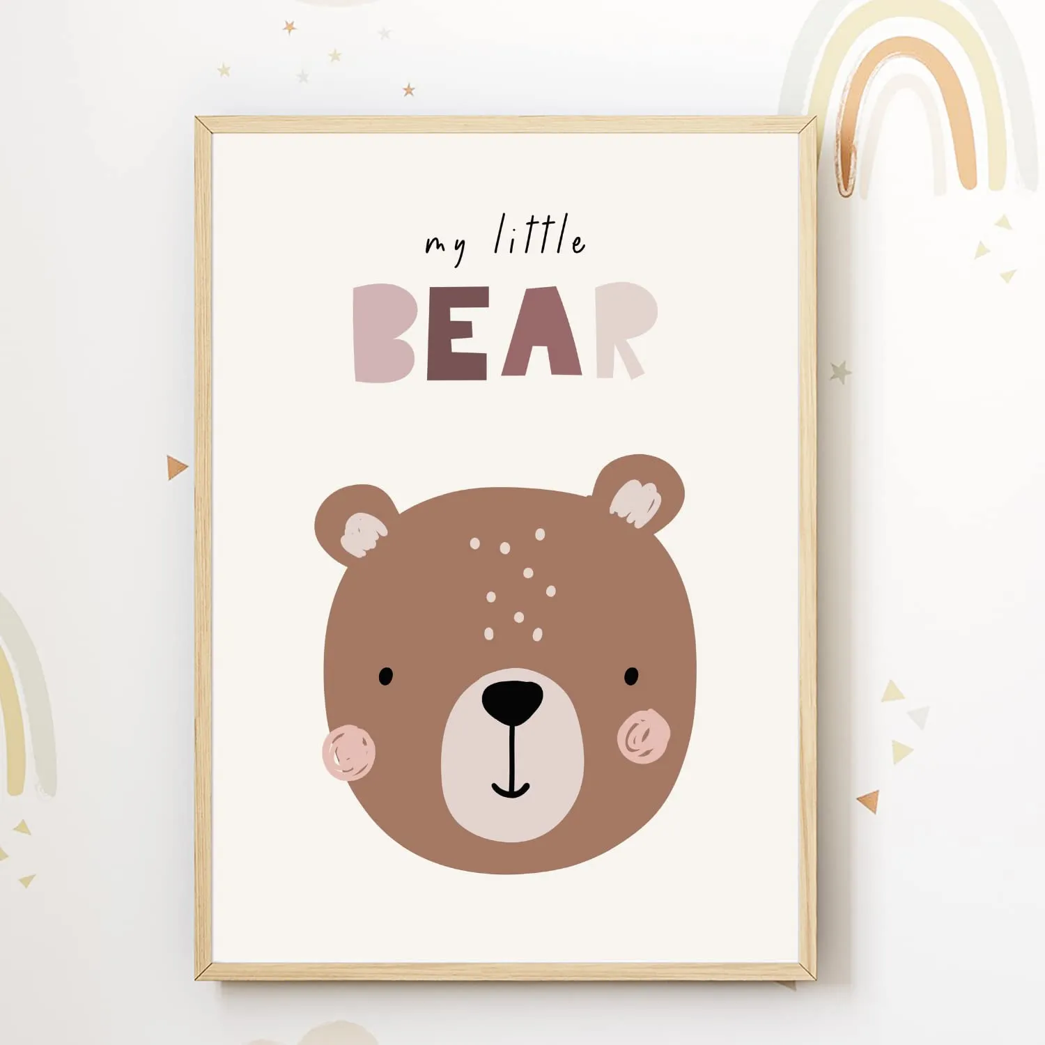 MeinBaby123 Süße Tiere rosa Poster 8er-Set A4/A5 matt