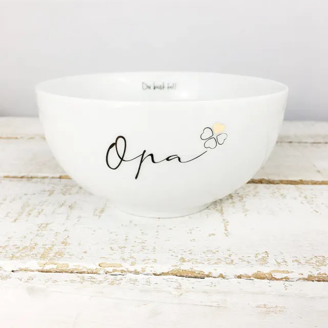 MINTKIND Opa-du bist toll Schüssel Porzellan 12 cm Echtgold