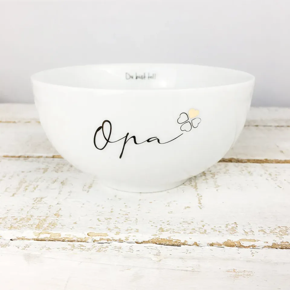 MINTKIND Opa-du bist toll Schüssel Porzellan 12 cm Echtgold