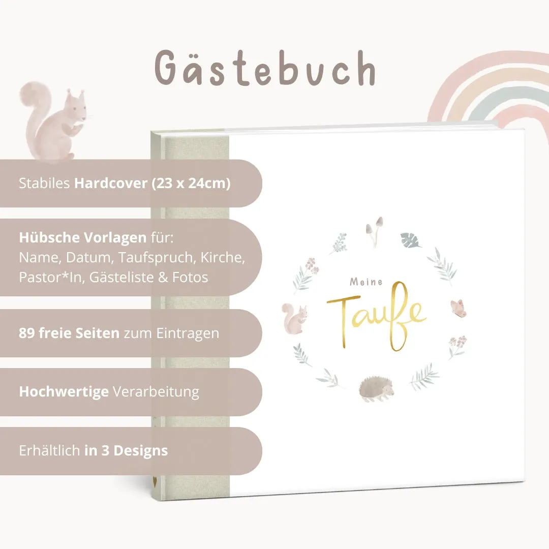 MINTKIND Meine Taufe Gästebuch Wald Tauferinnerung 72 Seiten