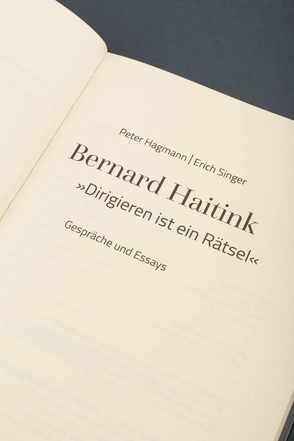 Seemann Henschel Bernard Haitink Dirigieren ist ein Rätsel Buch