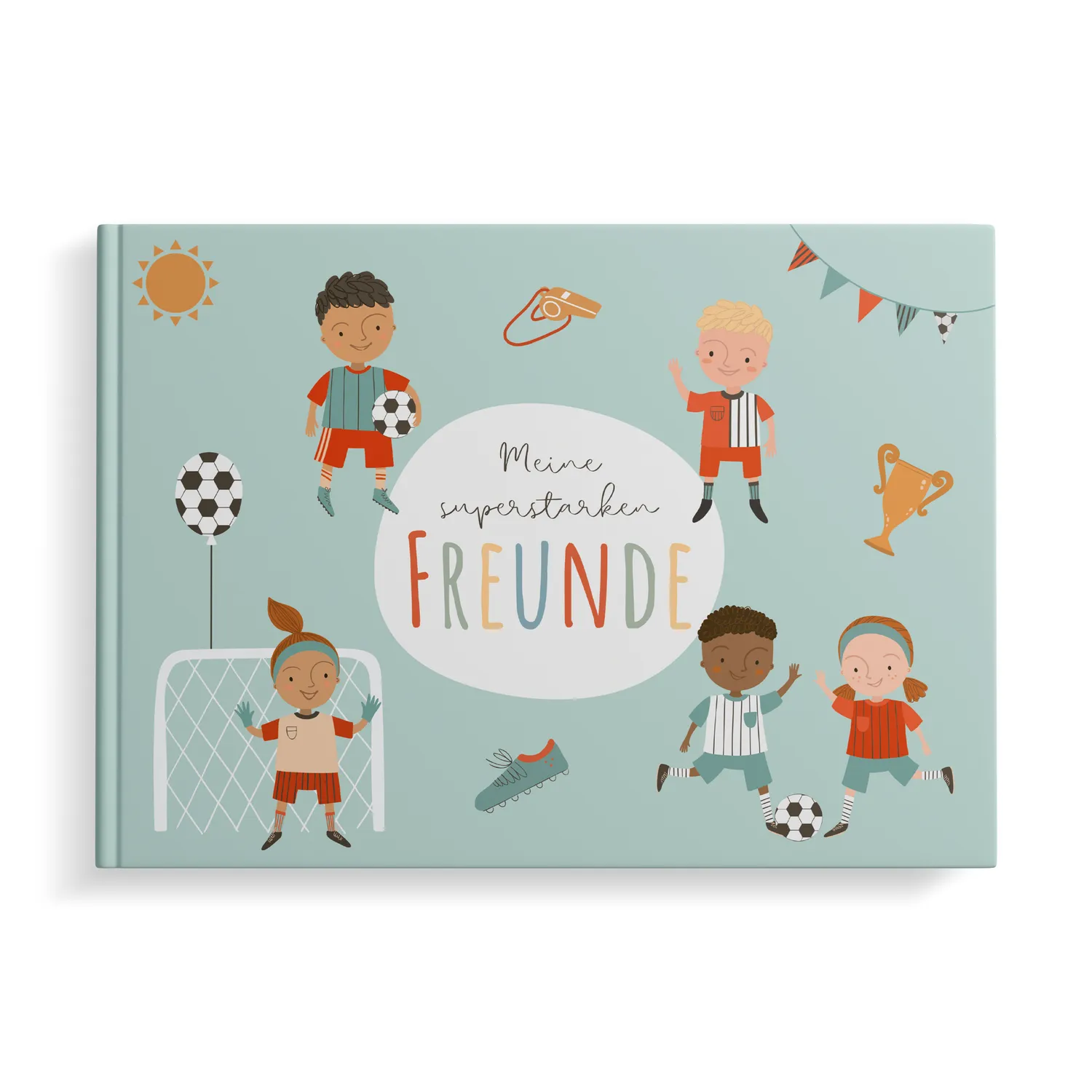 MeinBaby123 Freundebuch Kinder Fußball Hardcover 26 Freunde