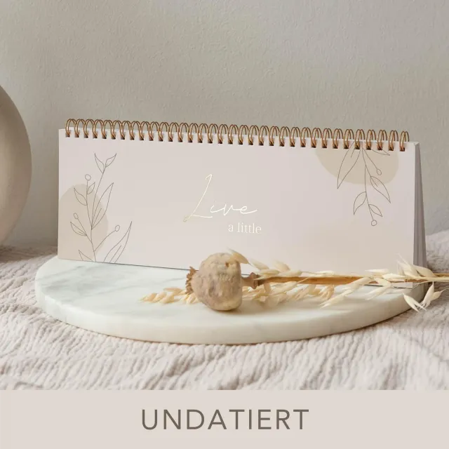 MINTKIND kind of hazel Tischkalender undatiert Beige mit Sprüchen