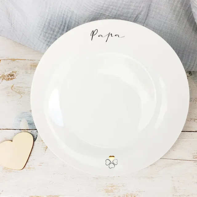 MINTKIND Papa Teller Porzellan Echtgold Frühstücksteller