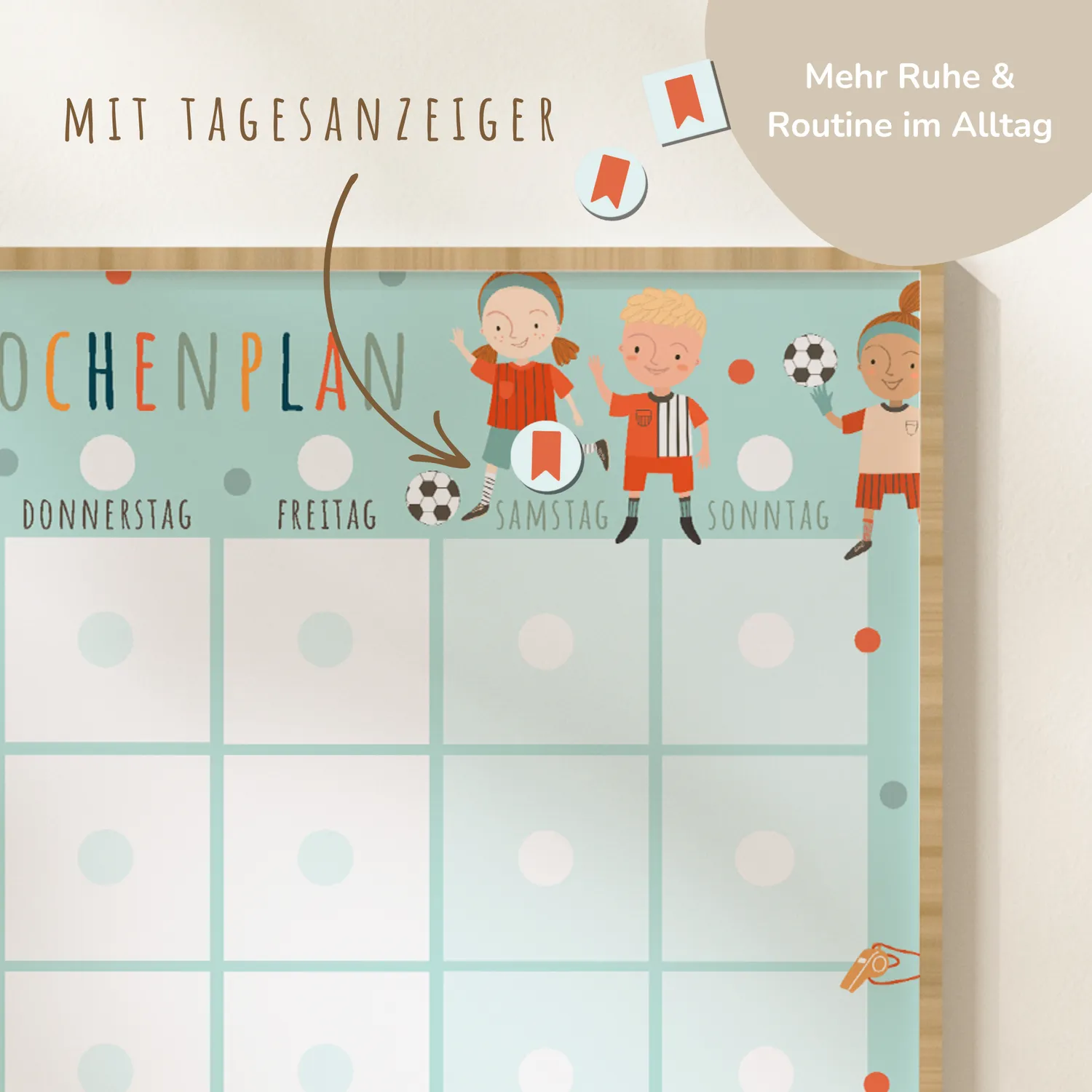 MeinBaby123 Wochenplan Fußball Stundenplan PDF zum Ausdrucken