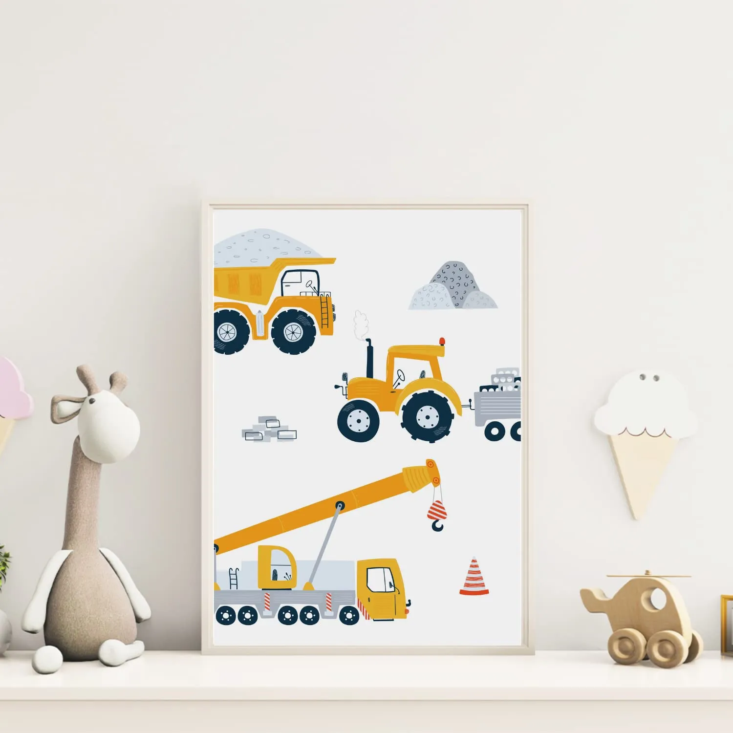 MeinBaby123 Bagger Poster 3er Set A4 matt