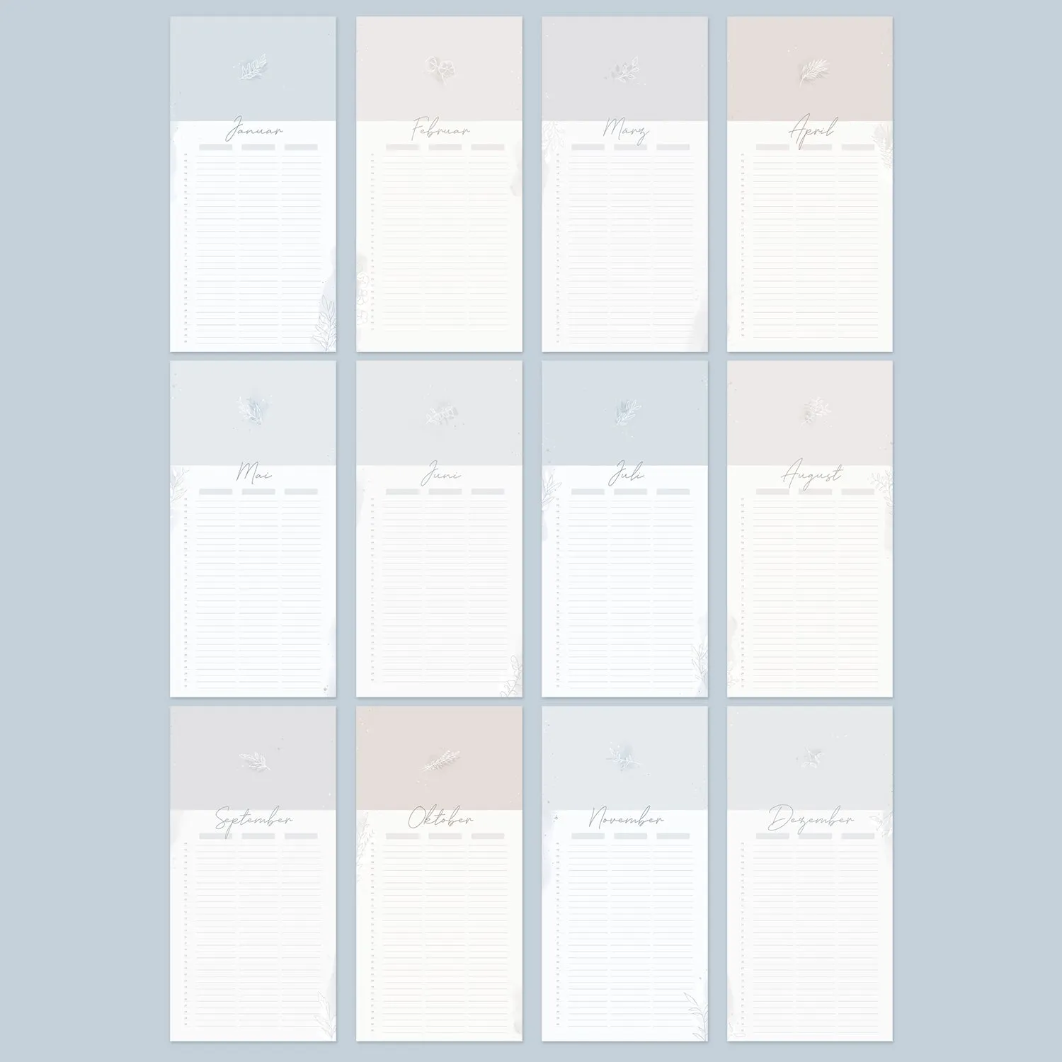 kind of hazel Paarkalender Wandkalender 21x42,5 cm