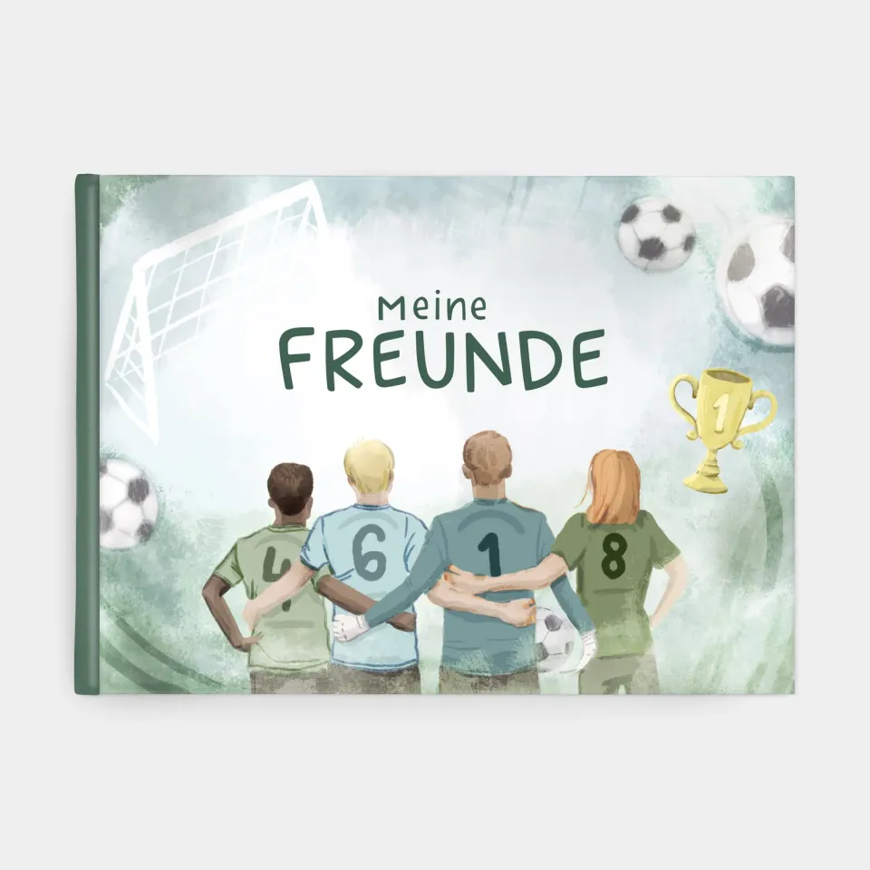MINTKIND Freundebuch Grundschule Fußball A5 Hardcover