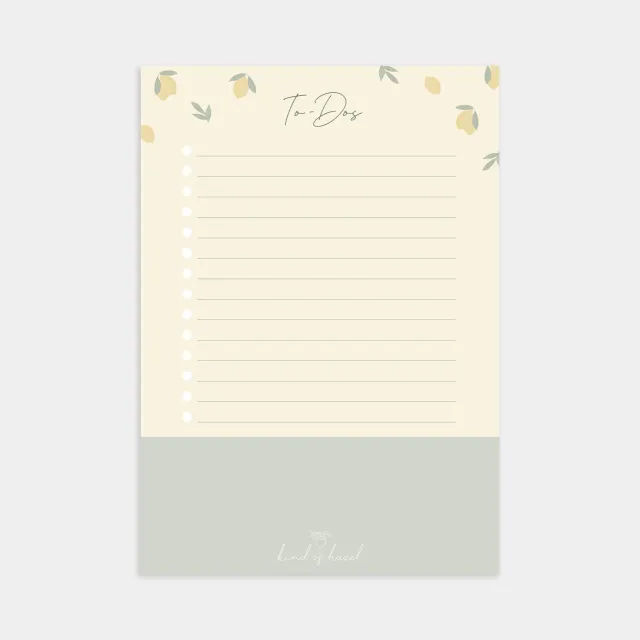 MINTKIND kind of hazel A5 To-do-Block Lemon 50 Blatt