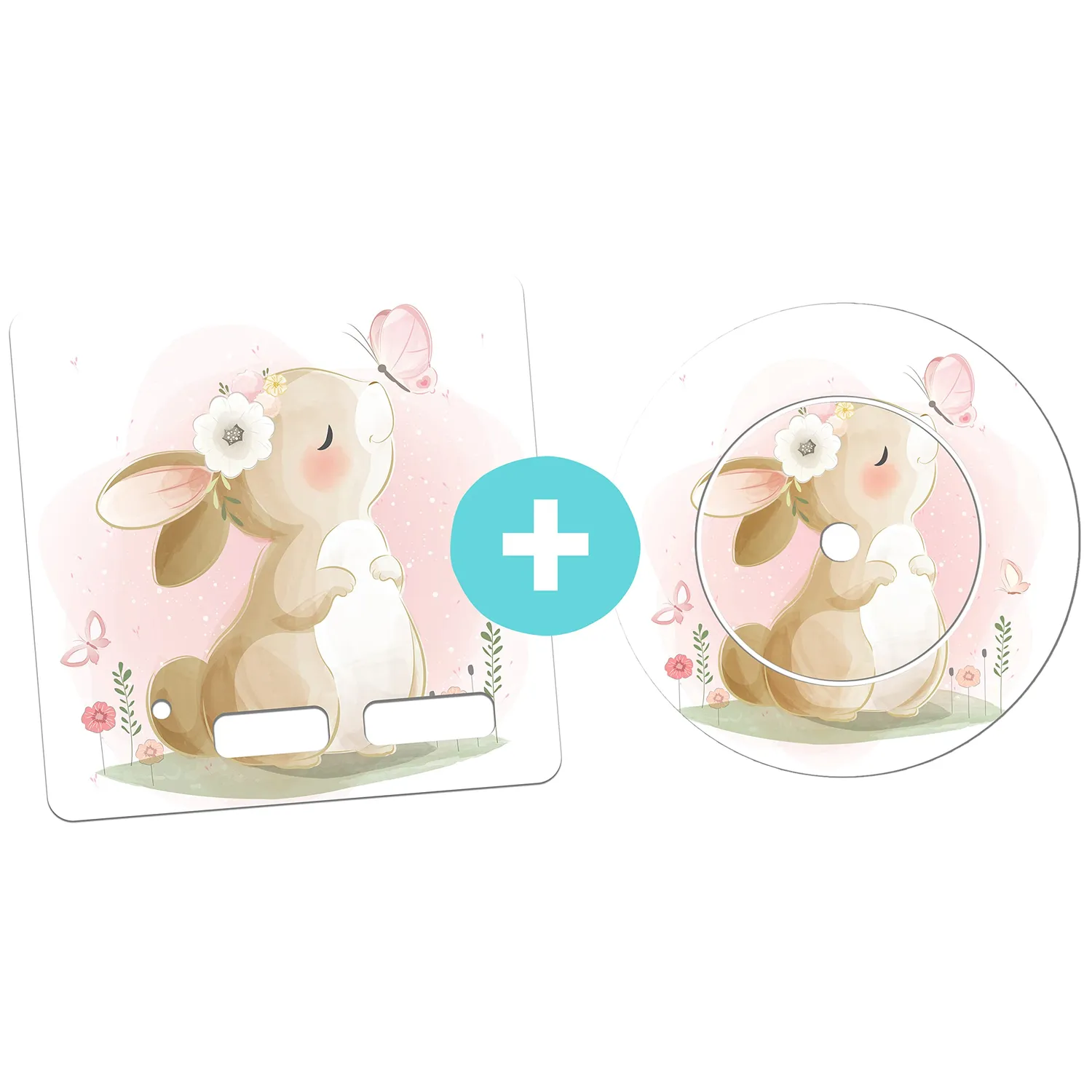 MeinBaby123 Toniebox Schutzfolie Bundle Hase Schmetterling