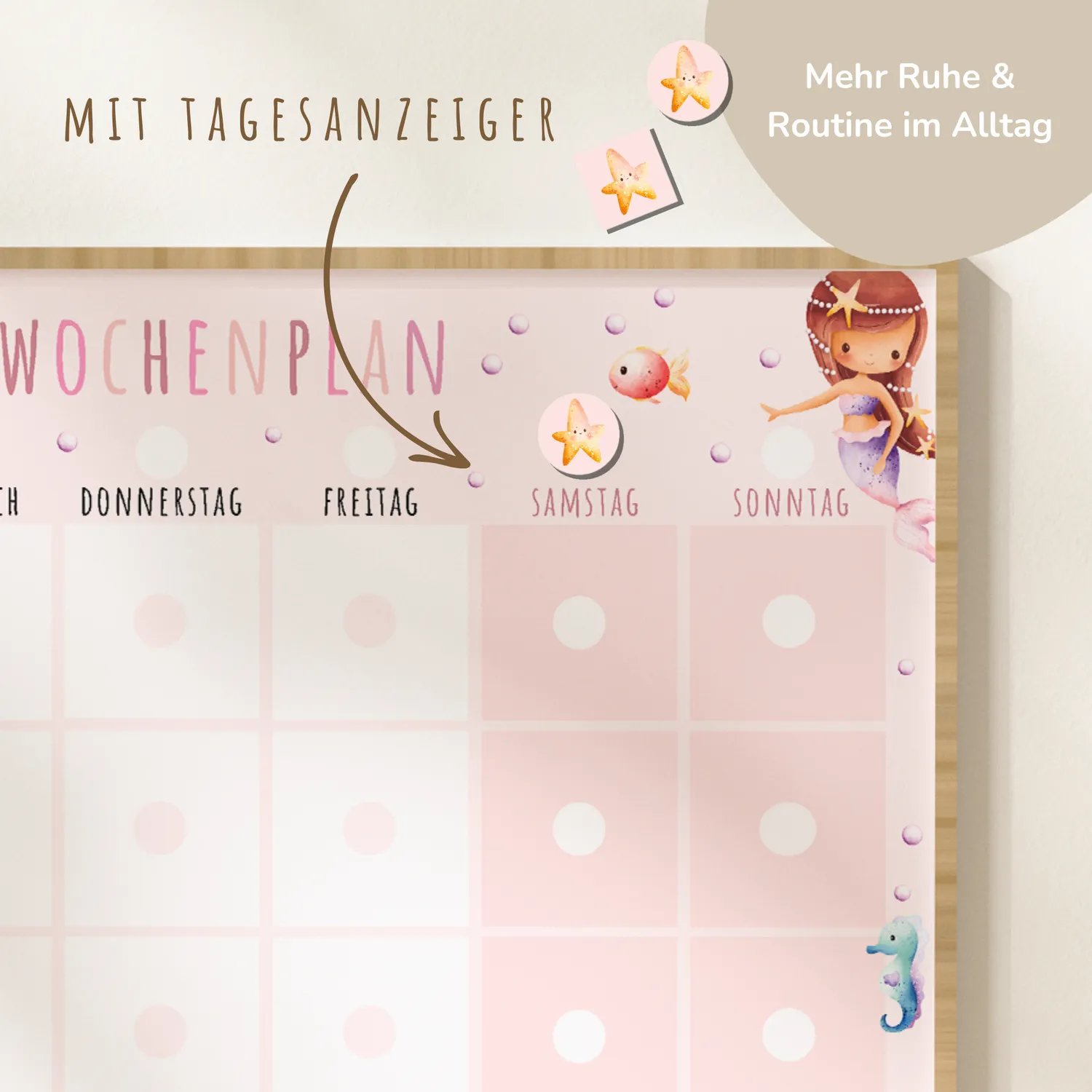 MeinBaby123 Wochenplan Meerjungfrauen PDF Ausdrucken