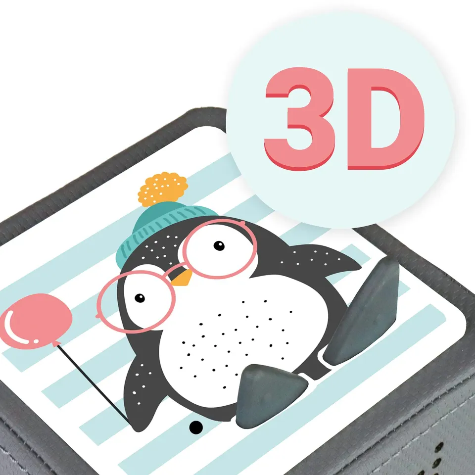 MeinBaby123 Toniebox Schutzfolie Pinguin Flossen 3D-Effekt