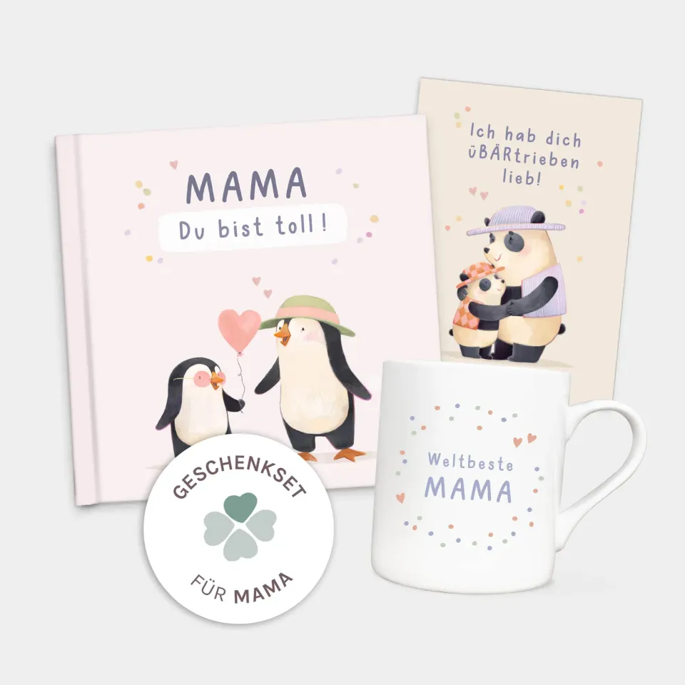 MINTKIND Mama Geschenkset Buch Tasse Karte