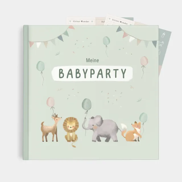 MINTKIND Babyparty Gästebuch Ratespiel 20 Gäste