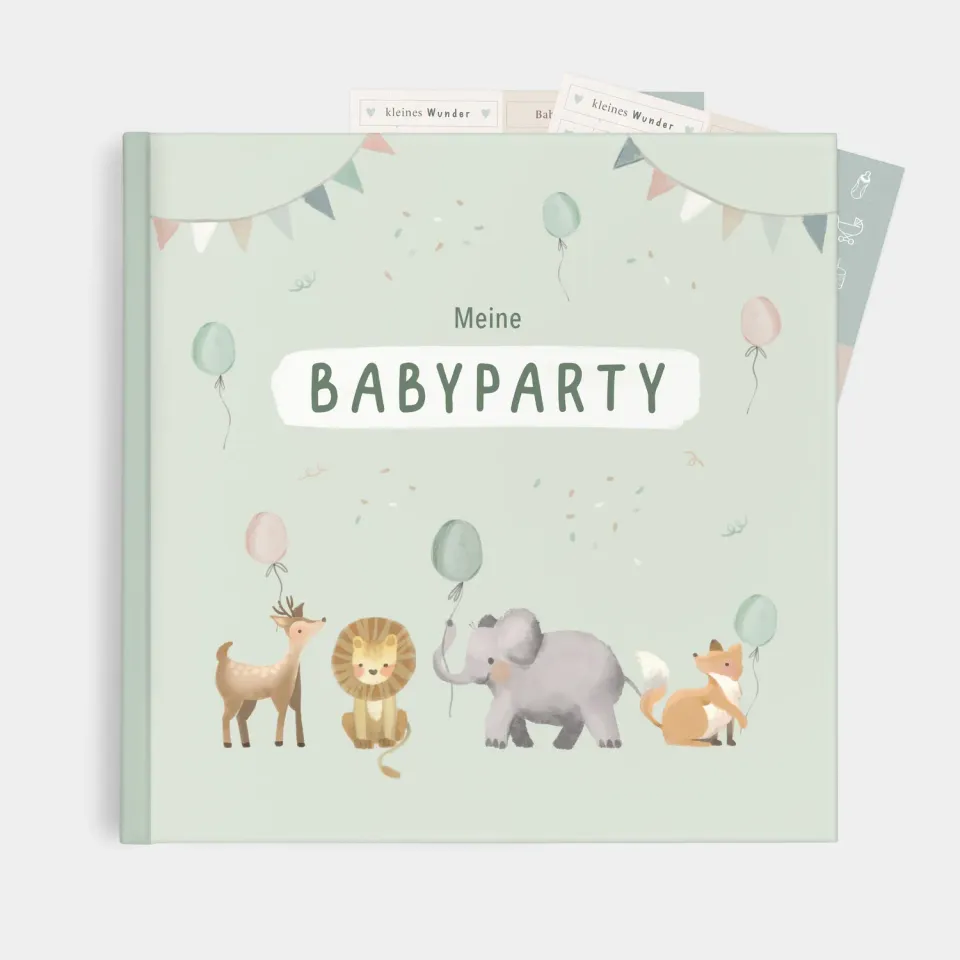 MINTKIND Babyparty Gästebuch Ratespiel 20 Gäste
